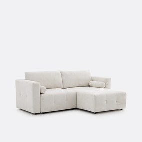 Γωνιακός καναπές-κρεβάτι από υφαντή chenille, MASI