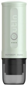 Φορητή μηχανή espresso BUYDEEM Outin Nano OTEM-01, 7500 mAh, 20 bar, 50 ml, 12/24V, φόρτιση USB και Type-C, έδαφος + κάψουλες, πράσινο