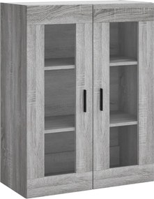 vidaXL Ντουλάπι Γκρι Sonoma 69,5 x 34 x 180 εκ. Επεξεργασμένο Ξύλο