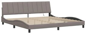 vidaXL Σκελετός Κρεβατιού Χωρίς Στρώμα Taupe 200x200 εκ.Υφασμάτινο