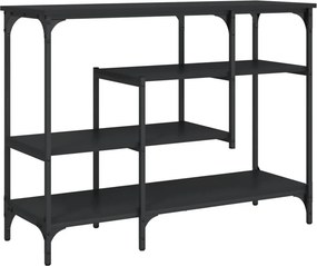 vidaXL Τραπέζι Κονσόλα με Ράφια Μαύρο 100 x 35 x 75 εκ.