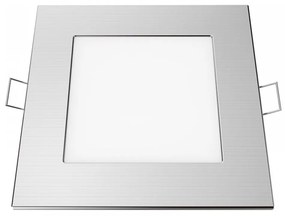 Panel Led Χωνευτό Plato630SNM 6W 3000K 400lm Nickel Aca Τετράγωνο Aluminium