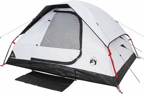 vidaXL Σκηνή Κάμπινγκ 4 Ατόμων Διάβροχη Λευκή Ύφασμα Συσκότισης