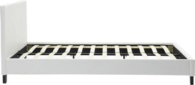 Κρεβάτι Nevil pakoworld 150x200 PU χρώμα λευκό ματ