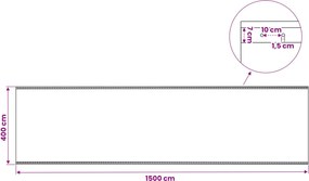 vidaXL Τέντα Λένο Πράσινο 4 x 15 μ 260 γρ PE