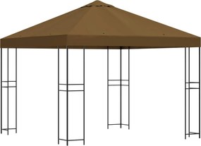vidaXL Κιόσκι 3 x 3 m Taupe Πολυεστέρας και Χάλυβας 190 gsm