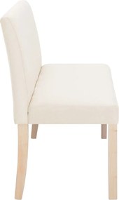 vidaXL Παγκάκι Κρεμ 139,5 εκ. από Πολυεστέρα