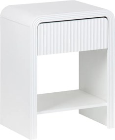 Κομοδίνο Zeplen pakoworld MDF σε λευκή απόχρωση 40x30x53εκ