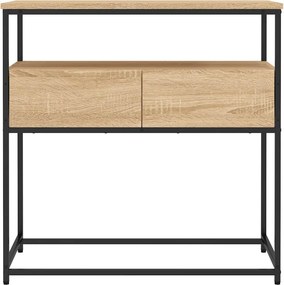 vidaXL Κονσόλα Τραπεζιού Sonoma Δρυς 75 x 40 x 75 εκ. από Τεχνητό Ξύλο