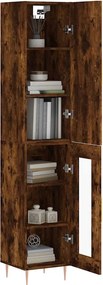 vidaXL Ντουλάπι Καπνιστή δρυς 34,5x34x180 εκ. από Επεξεργασμένο Ξύλο