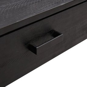 vidaXL Τραπεζάκι Σαλονιού Μαύρο 90 x 50 x 35 εκ. από Μασίφ Ξύλο Πεύκου
