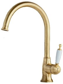 Bugnatese Oxford 6381-220 Μπαταρία Κουζίνας Bronze/Λευκή Με Υψηλό Περιστρεφόμενο Ρουξούνι