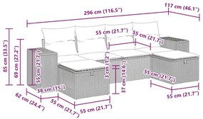 ΣΑΛΟΝΙ ΚΗΠΟΥ ΣΕΤ 6 ΤΕΜΑΧΙΩΝ ΚΑΦΕ ΣΥΝΘΕΤΙΚΟ ΡΑΤΑΝ ΜΕ ΜΑΞΙΛΑΡΙΑ 3325729