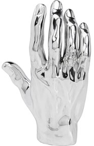 Διακοσμητικό Επιτραπέζιο Mano Χέρι με Δαχτυλίδι 23x44691x35εκ - Ασημί