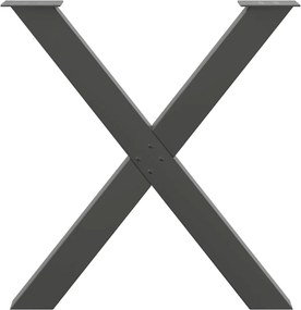 vidaXL Πόδια Τραπεζαρίας σε Σχήμα Χ 3 τεμ. Ανθρακί 70x(72-73) εκ. Ατσάλι