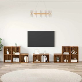 vidaXL ΣΕΤ ΒΑΘΜΟΛΟΓΗΣΗΣ ΤΗΛΕΟΡΑΣΗΣ 8 pcs Παλιό Ξύλο 37 x 35 x 72 εκ.