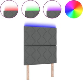 vidaXL Κεφαλάρι με κεφαλάρι Γκρι 80 cm ύφασμα