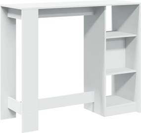 vidaXL Τραπέζι Κονσόλα με Ράφι Λευκό 124x46x103,5 εκ. Επεξεργ. Ξύλο