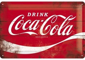 Μεταλλική πινακίδα Coca-Cola - Logo Classic, (30 x 20 cm)