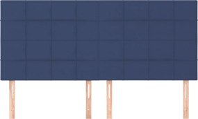 vidaXL Κεφαλάρι Μπλε 200x5x118/128 εκ. Ύφασμα