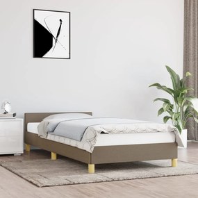 vidaXL Πλαίσιο Κρεβατιού με Κεφαλάρι Taupe 80x200 εκ. Υφασμάτινο