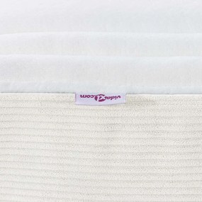 vidaXL Στρώμα Κρεβατιού με στρώμα Κρεμ 90 x 190 cm ύφασμα