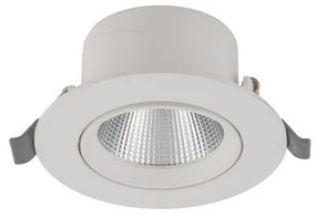 Χωνευτό Σποτ Φωτιστικό Οροφής LED 10W Λευκό-Ασημί 3000Κ Downlight Egina 10551 Nowodvorski-10551-Λευκό-Ασημί 10551