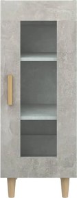vidaXL Ντουλάπι Γκρι Σκυροδέματος 34,5x34x90 εκ. Επεξεργασμένο Ξύλο