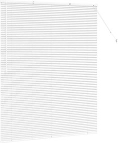 vidaXL Βενετσιάνικες Ρόδες Λευκό 175 x 140 εκ. Αλουμίνιο