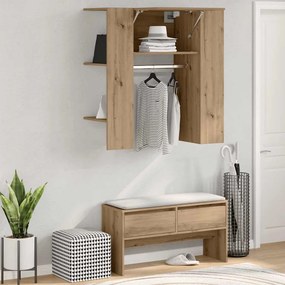 vidaXL Ντουλάπι διαδρόμου Δρυς τεχνίτης 97,5x37x99 cm Ξύλο μηχανής