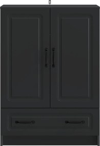 vidaXL Πλαϊνό γραφείο Μαύρο 66 x 34,5 x 92 εκ. Επεξεργασμένο Ξύλο