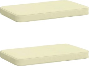 vidaXL Μαξιλάρια Πάγκου 2 Τεμαχίων VUGHT 2 pcs 100% Πολυεστέρας Κρεμ