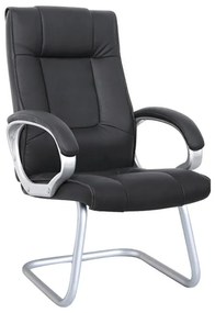 WOODWELL ΕΟ271,1BF6900V Πολυθρόνα Επισκέπτη PU Μαύρο 62x69x112cm ΕΟ271,1