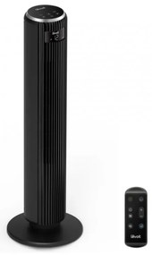 Ανεμιστήρας πύργου Levoit TempSense 36 DC, 26W, 92 cm, Για έως 49 m2, 12 ταχύτητες, 4 λειτουργίες, Χρονοδιακόπτης, Ταλάντωση 90C, Τηλεχειριστήριο, Μαύρο