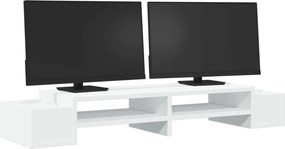 vidaXL Βάση Οθόνης με Αποθ. Λευκή 100x27x15 εκ. από Επεξεργ. Ξύλο