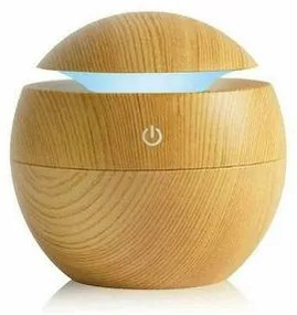 Led Συσκευή Αρωματοθεραπείας Υπερήχων Air Humidifier Καφέ 01569
