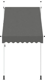 vidaXL Τέντα Συρόμενη Χειροκίνητη Ανθρακί 150 εκ.