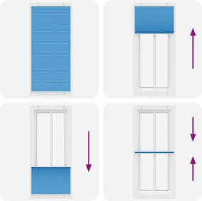vidaXL Πλισέ Στόρι Μπλε 85x200 εκ. Πλάτος Υφάσματος 84,4 εκ. Πολυεστέρας