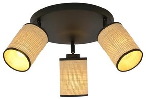 Σποτ Οροφής 3xE27 Ατσάλι-Ύφασμα YOGA  Μαύρο 1151/3PREM Made in Poland Emibig-1151/3PREM-Καφέ 1151/3PREM
