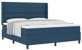 vidaXL Κρεβάτι με ελατήρια με στρώμα Μπλε 180 x 200 cm ύφασμα