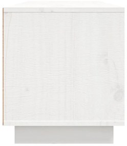 Έπιπλο Τηλεόρασης Λευκό 140 x 35 x 40 εκ. από Μασίφ Ξύλο Πεύκου - Λευκό