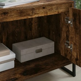 VidaXL Ντουλάπι TV 140 x 36 x 49.5 εκ Καπνιστό Δρύς Επεξεργασμένο Ξύλο