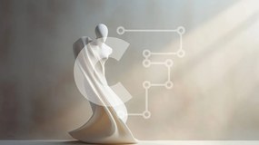 Intra Συλλεκτικό Ξύλινο Παζλ Plywood 4mm - Αφηρημένο λευκό γλυπτό που επιπλέει στον αέρα Σε Ξύλινο Κουτί - Διαστάσεις Puzzle: 10x10 cm – 25 κομμάτια