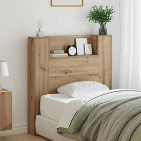 vidaXL Κεφαλάρι αποθήκευσης με LED Artisan Δρυς Επεξεργασμένο Ξύλο