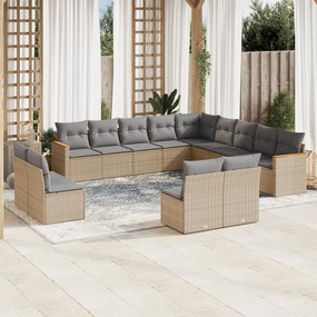 vidaXL Patio Sofa Set 13-θέσια Μικτό μπεζ