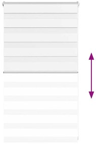 vidaXL Ζέβρα τυφλή Λευκό Πλάτος υφάσματος 65,9 εκ. Πολυεστέρας