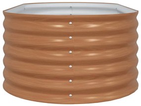 vidaXL Υπερυψωμένη Ζαρντινιέρα Καφέ 160 x 80 x 44 cm Ατσάλι