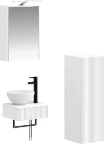 vidaXL Σετ Ντουλαπιών Μπάνιου 4 pcs Λευκό 43 x 16 x 62,5 εκ.