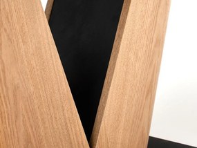 Τραπέζι Houston 1427, Μαύρο, Δρυς, 77x90x160cm, 102 kg, Επιμήκυνση, Φυσικό ξύλο καπλαμά, Ινοσανίδες μέσης πυκνότητας | Epipla1.gr