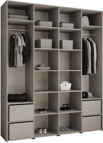 Ντουλάπα Como I 200 Τετράφυλλη-Cashmere - Χρυσό